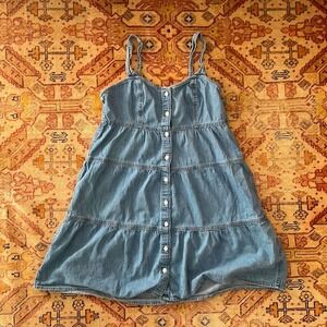 Levi’s denim tiered mini dress medium